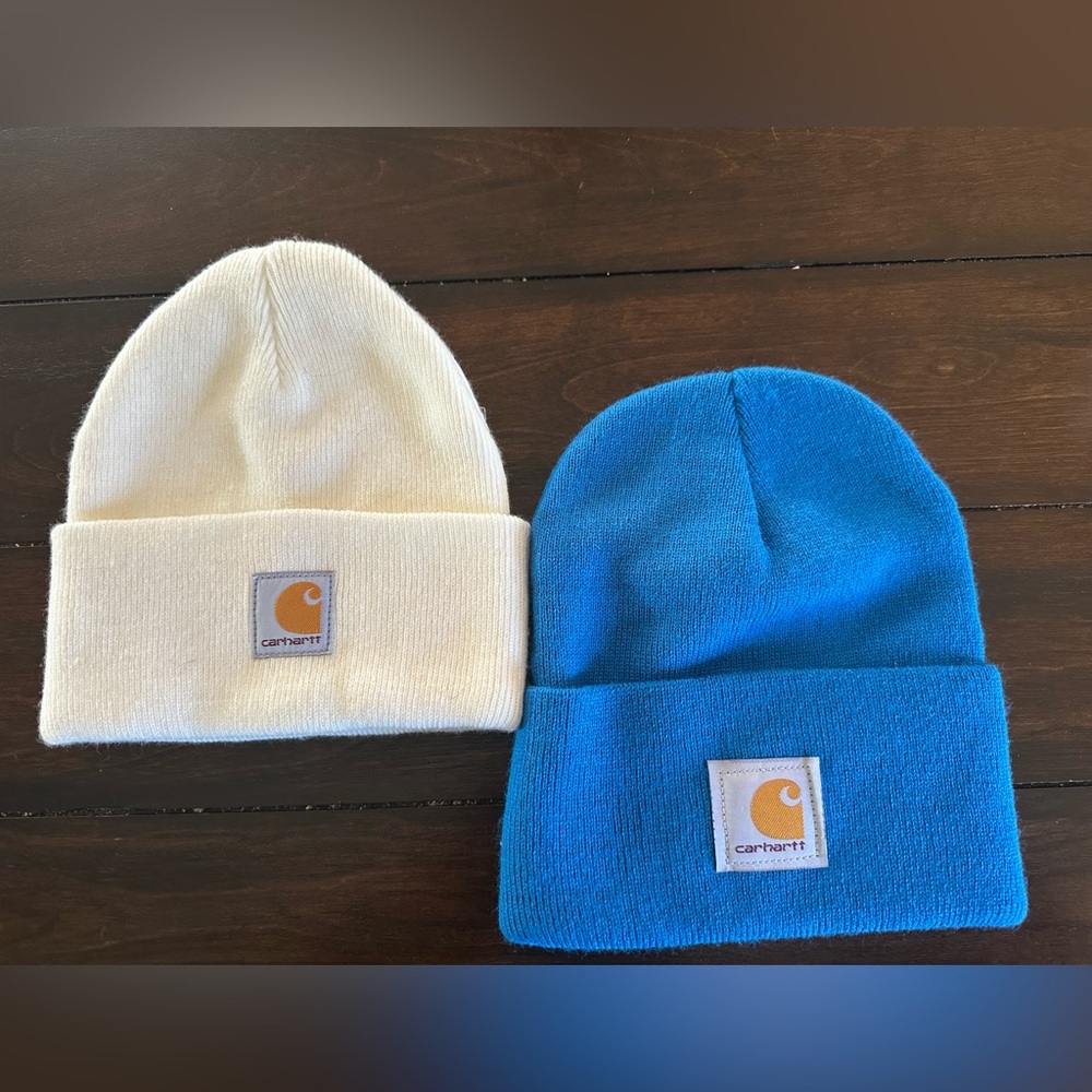 Blue & White Carhartt Beanies